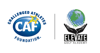 Challenged Athletes Foundation logo + Elevate Golf Academy logo